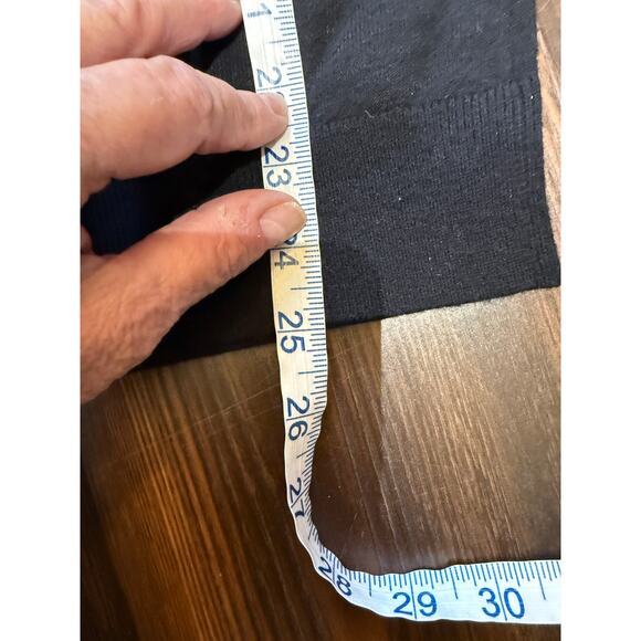 EXPRESS Short Sleeve Black Crewneck Sweater with Short Ruffle Sleeves Size L - Picture 10 of 10